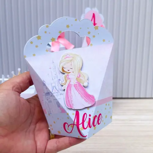 Kit Festa 15 Caixas Personalizada as Princesas Disney