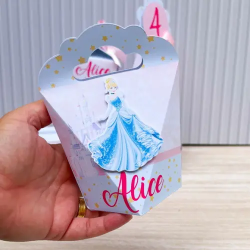 Kit Festa 15 Caixas Personalizada as Princesas Disney