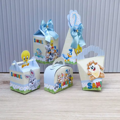 Kit Festa 15 Caixas Personalizada Baby Looney Tunes