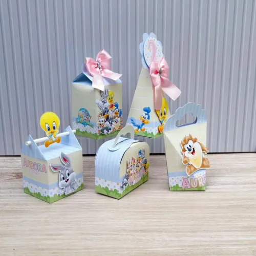 Kit Festa 15 Caixas Personalizada Baby Looney Tunes Menina