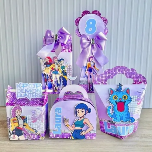 Kit Festa 15 Caixas Personalizada Guerreiras Kpop