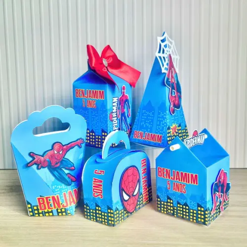 Kit Festa 15 Caixas Personalizada Homem Aranha