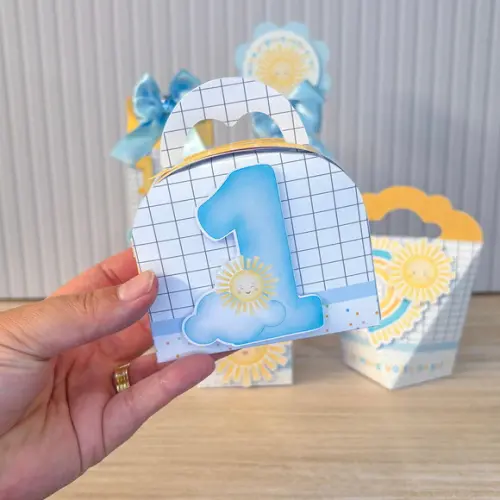 Kit Festa 15 Caixas Personalizada Primeira Volta ao Sol