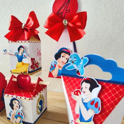 Kit Festa 15 Caixas Personalizadas Branca de Neve