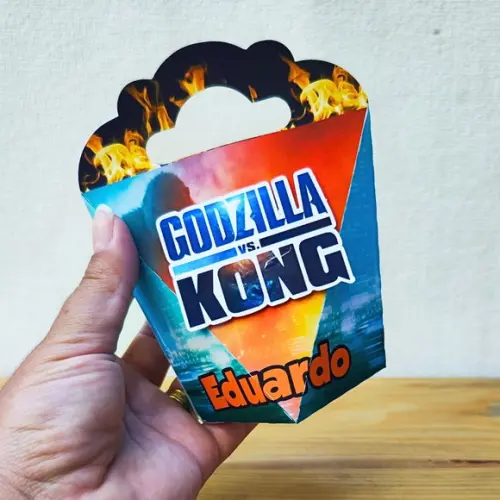 Kit Festa 15 Caixas Personalizadas Godzilla Vs Kong