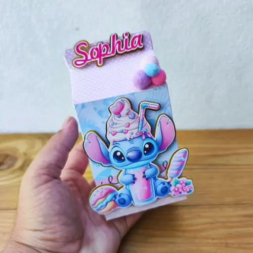 Kit Festa 15 Caixas Personalizadas Semi Luxo Stitch Doceria