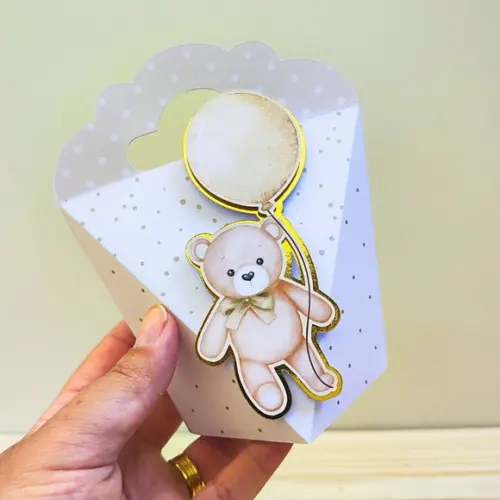 Kit Festa 15 Caixas Personalizadas Semi Luxo Chá Revelação