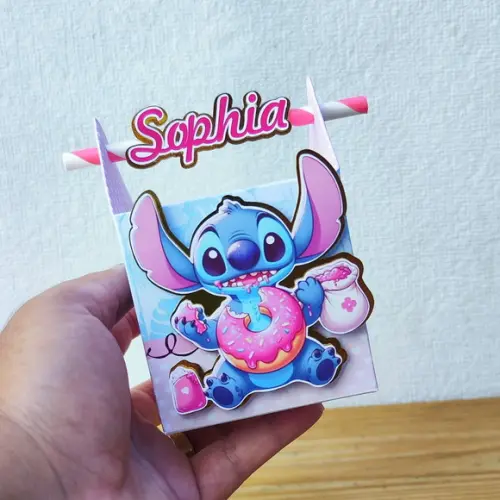 Kit Festa 15 Caixas Personalizadas Semi Luxo Stitch Doceria