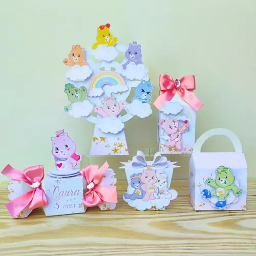 Kit Festa 15 Caixas Personalizadas Ursinhos Carinhosos