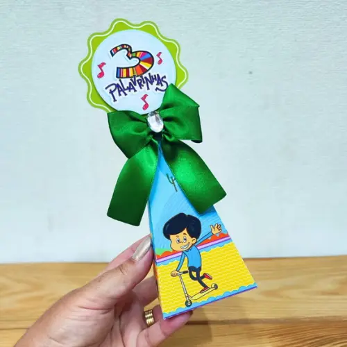 Kit Festa 20 Caixas Personalizadas 3 Palavrinhas