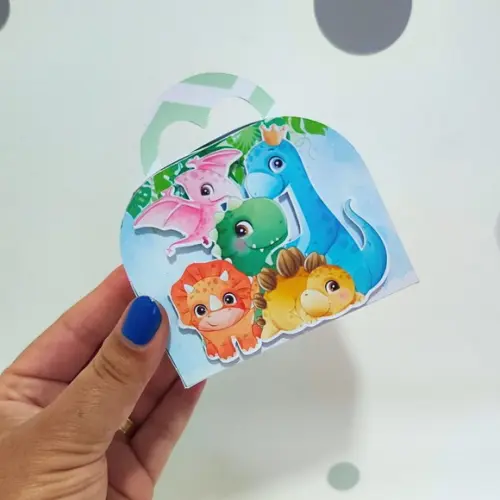Kit Festa 20 Caixas Personalizadas Dinossauro Baby