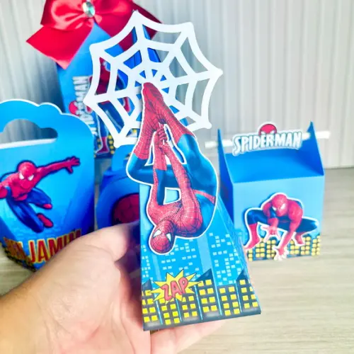 Kit Festa 20 Caixas Personalizadas Homem Aranha