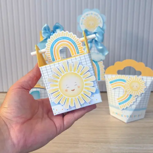 Kit Festa 20 Caixas Personalizadas Primeira Volta ao Sol