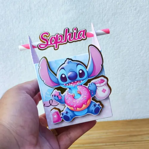 Kit Festa 20 Caixas Personalizadas Semi Luxo Stitch Doceria