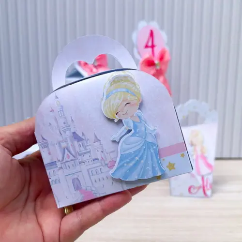 Kit Festa 30 Caixas Personalizadas as Princesas Disney