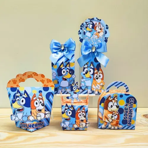 Kit Festa 30 Caixas Personalizadas Bluey