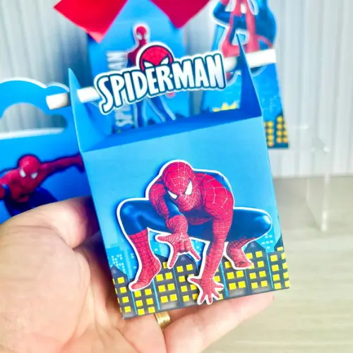 Kit Festa 30 Caixas Personalizadas Homem Aranha