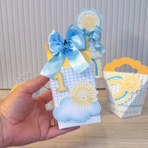 Kit Festa 30 Caixas Personalizadas Primeira Volta ao Sol