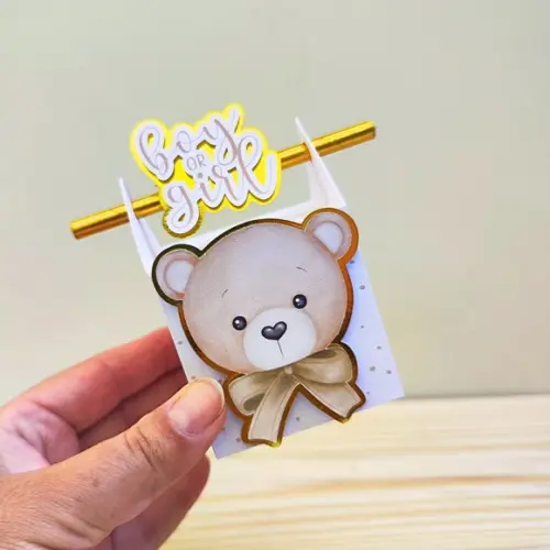 Kit Festa 30 Caixas Personalizadas Semi Luxo Chá Revelação