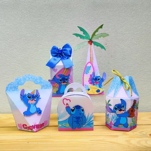 Kit Festa 30 Caixas Personalizadas Stitch