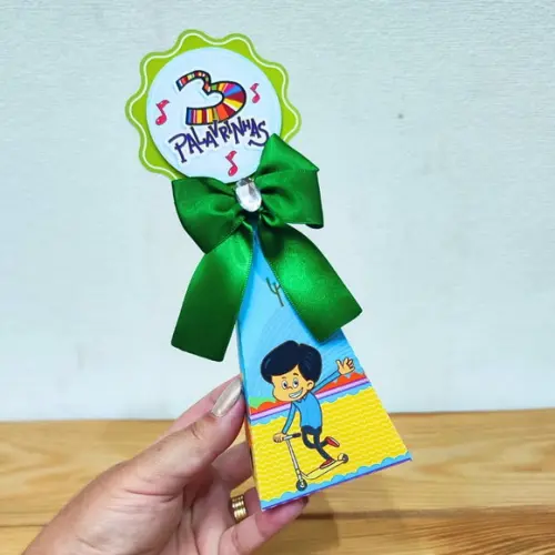 Kit Festa 40 Caixas Personalizadas 3 Palavrinhas