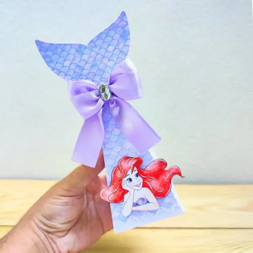 Kit Festa 40 Caixas Personalizadas Ariel Pequena Sereia