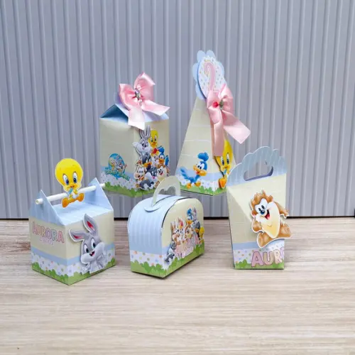 Kit Festa 40 Caixas Personalizadas Baby Looney Tunes Menina