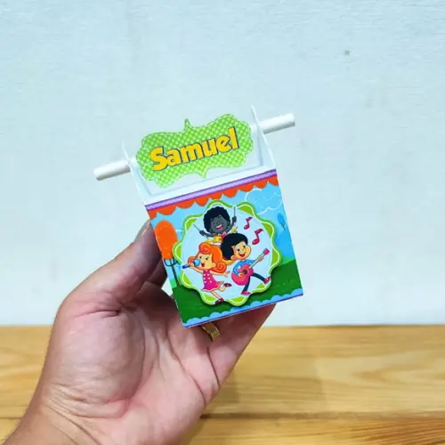 Kit Festa 50 Caixas Personalizadas 3 Palavrinhas