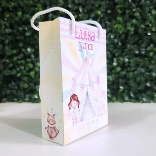 Sacola para Lembrancinha Circo Rosa