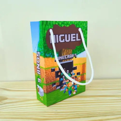 Sacola para Lembrancinha Minecraft