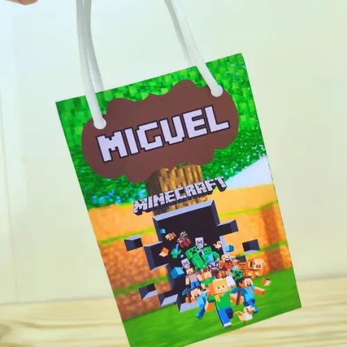 Sacola para Lembrancinha Minecraft