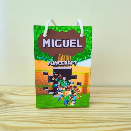 Sacola para Lembrancinha Minecraft