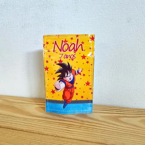 Saquinho Metalizado Dragon Ball Médio com Tag