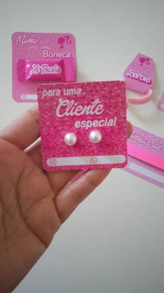 Brinco de Pérola Brinde para Cliente - Barbie