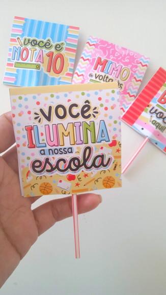 Lembrancinha Alunos Volta as Aulas - Capa para Pirulito