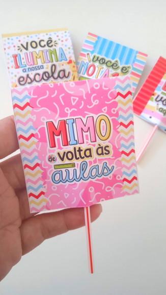 Lembrancinha Alunos Volta as Aulas - Capa para Pirulito