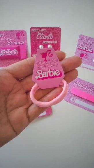 Tags com Elástico de Cabelo - Barbie