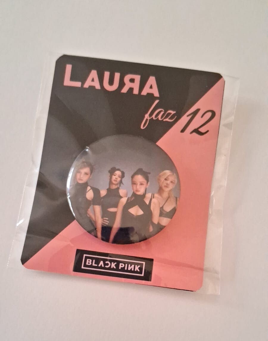 Card com Botton 44mm - blackpink