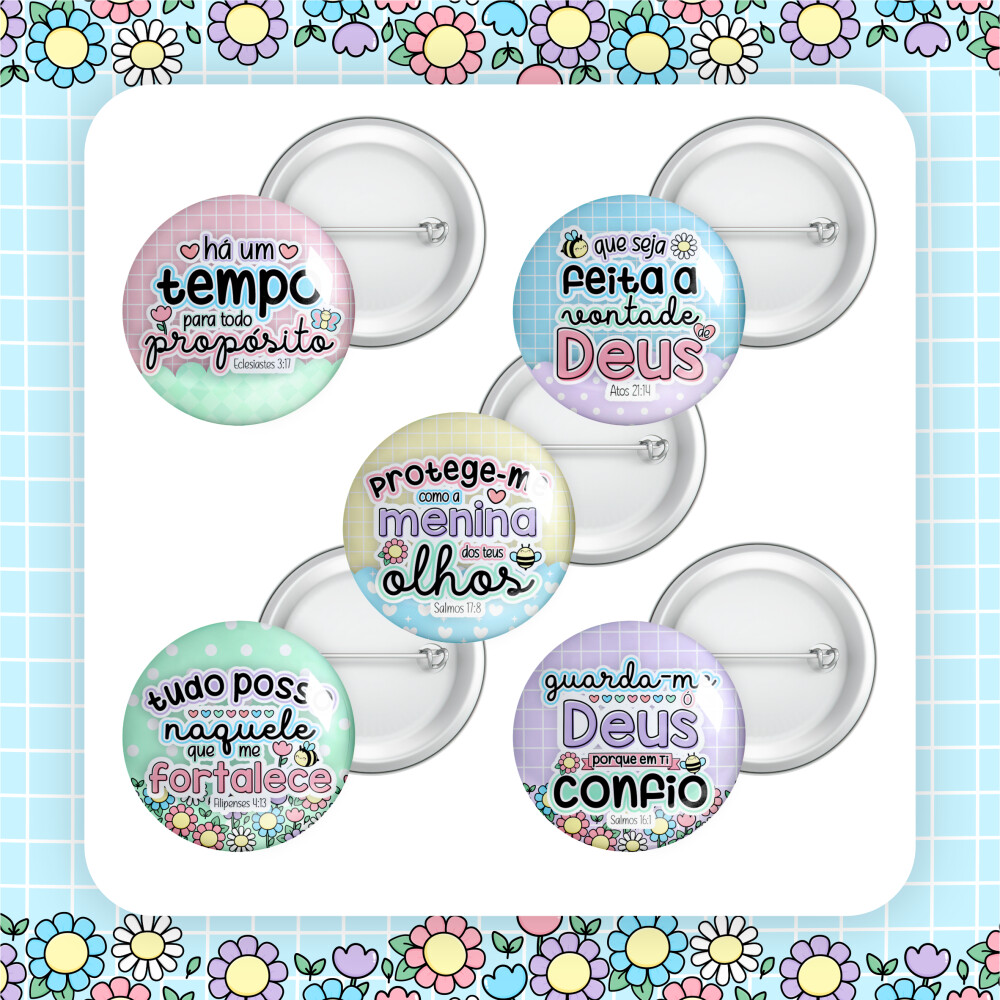 Botton com card - lembrancinha evangelica