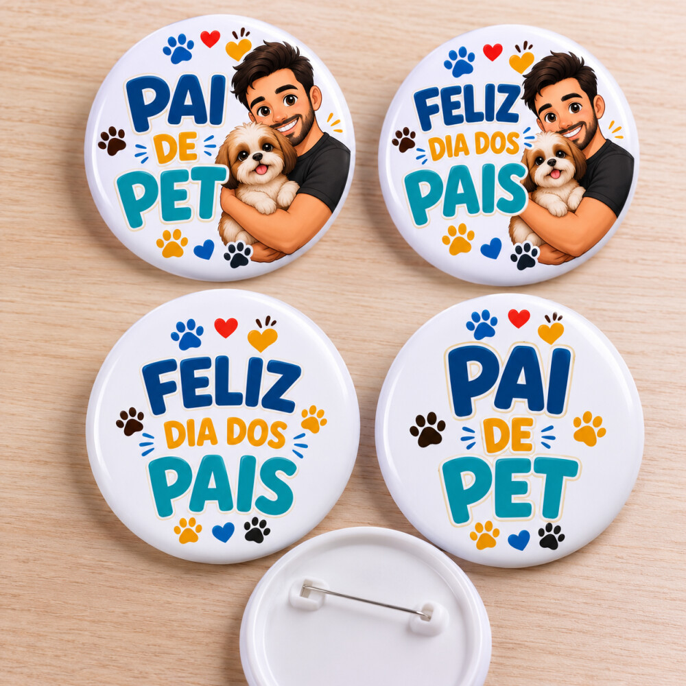 Botton Lembrancinha Pai de Pet