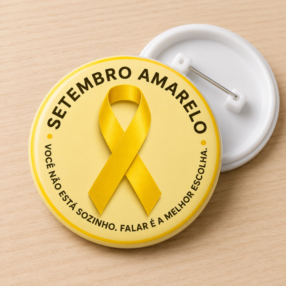 Lembrancinha Setembro amarelo - Botton 33mm