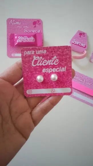 Brinco de Pérola Brinde para Cliente - Barbie
