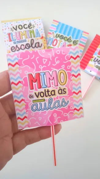 Lembrancinha Alunos Volta as Aulas - Capa para Pirulito