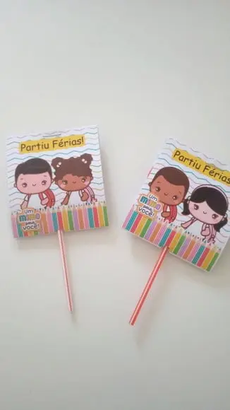 Lembrancinha para Alunos - Capa para Pirulito (sem doce)