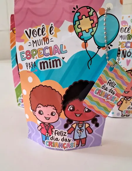 Saquinho Personalizado - Lembrancinha Dia das Crianças Tea