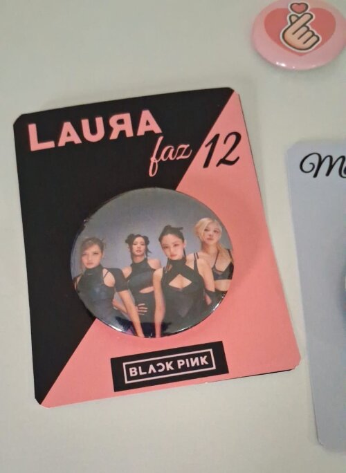 Card com Botton 44mm - blackpink