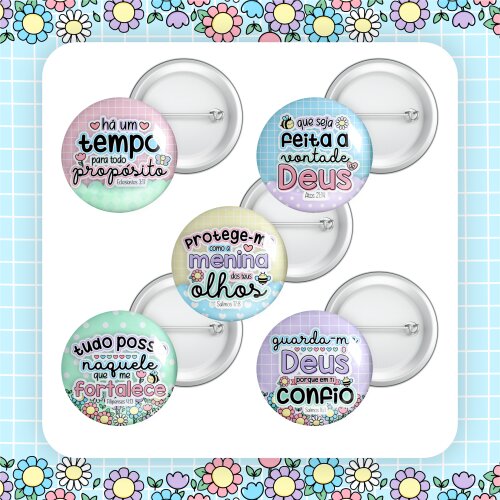 Botton com card - lembrancinha evangelica