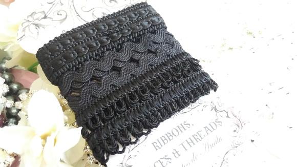 Kit de Aviamentos Preto (Sianinha, Passamanaria, Ponto Curva)