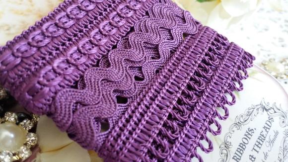 Kit de Aviamentos Coordenados Roxo: Sianinha, Passamanaria e Pont