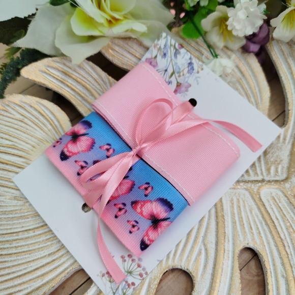 Kit de Fitas Coordenadas Borboletas Rosas e Azuis